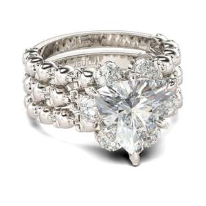 Jeulia Interchangeable Trillion Cut Sterling Silver <b>Skull</b> <b>Ring</b>-Fashion Jewelry Set - Product Image 2