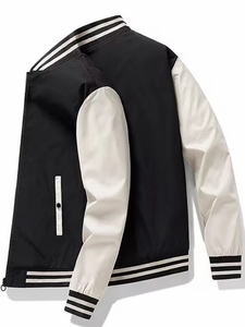 Nueva Chaqueta de Béisbol de Invierno para Hombre, Lona 100% Algodón, Transpirable, Informal, Deportiva, a la Moda, con Cuello Alto - Product Image 6