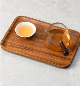 Prix de gros, plateau de service en bois massif durable, logo personnalisé, plateau rectangulaire en bois d'acacia pour la cuisine - Product Image 3