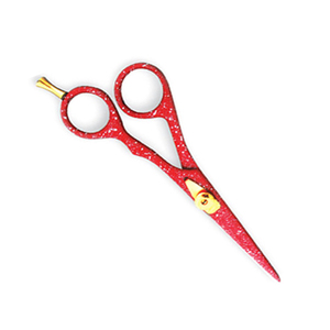 Ciseaux à cheveux avec vis réglable, meilleure qualité supérieure, ciseaux à cheveux de barbier, revêtement rouge, acier inoxydable super résistant - Product Image 6