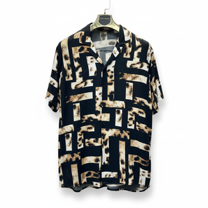 Camisa Moderna de Manga Corta para Hombre con Estampado Floral, Corte Holgado, Tela Satén Ligera, Diseño Elegante de Verano, Ropa Casual para Vacaciones - Product Image 4
