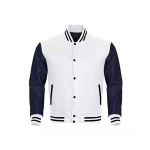 Chaqueta de béisbol de artículo personalizado de color Mahroon con panel de hockey de talla grande transpirable tipo único chaqueta universitaria para adultos - Product Image 6