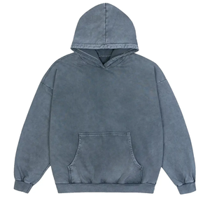 Unisex Premium Quality Acid Wash Hoodie Oversized Full Sleeve Comfortable Durable Fleece Winter Trendy Embossed Digital Solid - Product Image 1