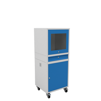 Armoire mobile pour ordinateur en acier laminé à froid robuste BODUR, personnalisation OEM/ODM/OBM, revêtement en poudre, roues industrielles moyennes