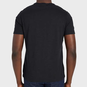 Men's Microfiber T-Shirt Custom Design DTG Printed Short Sleeve Crew 100% Cotton <b>Black</b> Color - Product Image 2