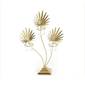 เชิงเทียนตกแต่งบ้าน ดีไซน์สวยงาม สำหรับโอกาสพิเศษ  ฐานเชิงเทียนสีทอง - Product Image 1