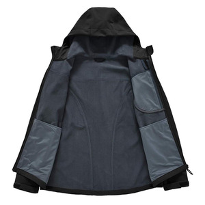 Nueva chaqueta Softshell, diseño personalizado, ropa de trabajo de invierno, chaqueta de carcasa suave con cremallera y forro polar impermeable a prueba de viento para hombre - Product Image 5