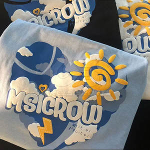 เสื้อยืดพิมพ์ลายพัฟฟ์สไตล์สตรีทสำหรับผู้ชายเสื้อยืดพิมพ์ลายแบบโอเวอร์ไซส์สไตล์วินเทจ - Product Image 4