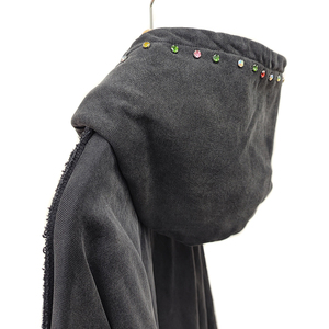 Sudadera con Capucha Personalizada con Logotipo, Fabricante de Chaquetas con Pedrería, Prenda de Algodón con Cierre, Sudadera con Capucha para Hombre con Pedrería - Product Image 6