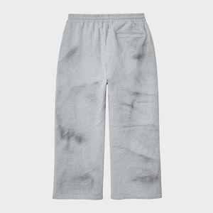 Custom High Quality Men's Baggy Style Sweat <b>Pants</b> French Terry Straight Leg Dirty Wash Black Wash Logo Screen Print Crystal for - Product Image 2