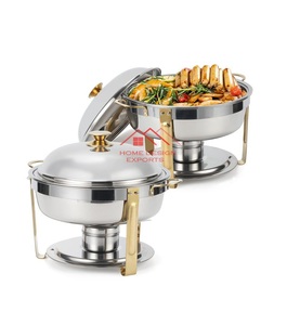 Diseño atractivo hecho a mano para servir comida Metal Buffet Set Venta caliente boda decoración OEM Metal plato para servir - Product Image 1