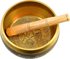 Juego de cuencos tibetanos de estilo atractivo, cuenco curativo con sonido hecho a mano, cuenco grande de meditación de Metal de latón del Himalaya martillado - Product Image 4