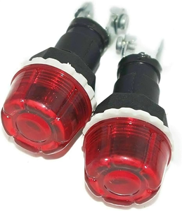 Par de luces de advertencia de tablero ámbar + bombilla de 12V para tractores Massey - Product Image 1