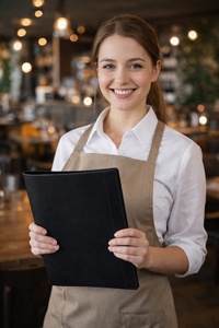 Porte-menus en cuir personnalisés pour restaurants, présentoirs de menus pour restaurants, porte-menus - Product Image 4