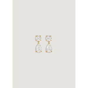 Frankie Round & Pear 4ctw Diamond <b>Earrings</b> Elegant and Luxurious Product Category - Product Image 1