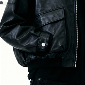 <b>Top</b> Trending Men's Genuine <b>Leather</b> <b>High</b> Street Racing Streetwear Winter Jacket-Waterproof & Breathable OEM Service - Product Image 2