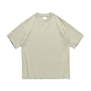 Camisetas de Estilo Urbano con Lavado Ácido y Logotipo Personalizado, Camisetas de Algodón 100% Pesado, Estilo Hip Hop, Camisetas Lisas Extra Grandes de Punto Rizado - Product Image 1