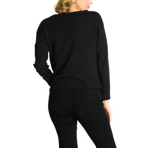 Pull-over d'hiver personnalisé avec logo OEM pour femmes, pull en tricot décontracté à col rond, décoration à paillettes, motif de personnage, 100% acrylique - Product Image 2