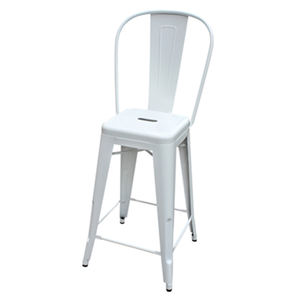 Taburete Alto <span class=keywords><strong>de</strong></span> Estilo Europeo con Estructura <span class=keywords><strong>de</strong></span> Metal Rústico para Restaurante, Salón y Cafetería - Product Image 1