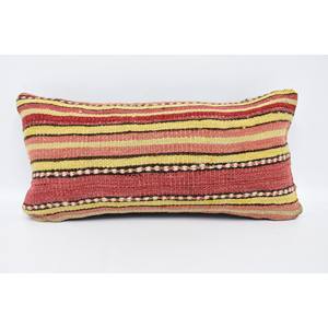 Multicolor Wool Kilim 12x24 Inches Patchwork Pillow Luxury Style Vintage Leaves Portable Decorative <b>Cushion</b> for Sofa Bedding - Product Image 1