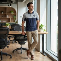 Chemises polo de golf pour hommes, décontractées et professionnelles, à manches courtes, en polyester respirant léger 160 g/m², avec broderie de logo personnalisé, Cbydo OEM ODM.