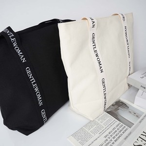 Brand Custom Strap with High-quality Embroidery Printing logo 100% Canvas Cotton Large Cloth Bag Canvas Tote Bag