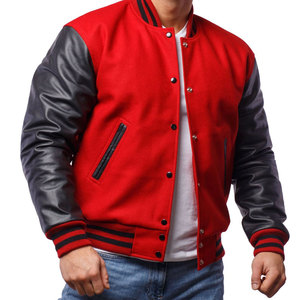 Low Moq Best Price New Design Leather Sleeve Varsity Jacket Factory Direct Sale CollegeBaseballjacket for men - Product Image 5