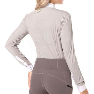 Ropa Ecuestre, Camisas de Manga Larga para Montar a Caballo, para Mujer Adulta, Algodón/Poliéster, Impresión Digital, Secado Rápido, Transpirable - Product Image 1