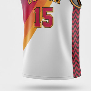 Maillot de basket-ball personnalisé pour hommes, identité d'équipe personnalisée et numéro de joueur, débardeur de sport respirant - Product Image 3