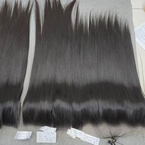 Top vente 100% brut vietnamien dentelle frontale haute qualité haut droit humain fermeture vague profonde Machine Double haut dentelle faisceaux - Product Image 6