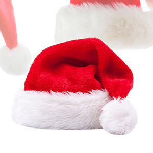 Gorro de Papá Noel Largo, Tejido, Suave, Cálido, Lavable y Resistente a la Decoloración, para Adultos, Mujeres y Hombres - Product Image 1