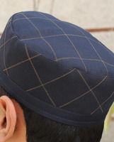Elegante Gorra Musulmana Azul Marino Sólida e Impermeable para Hombres Adultos, Tradicional para la Oración Islámica, Ajustable, con Costuras Suaves, para Uso Diario en Exteriores