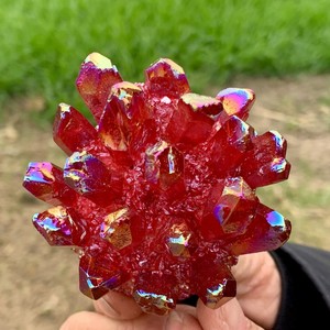 Quartz rouge fantôme de qualité supérieure (quartz hématoid) |   Points de cristal d'hématite naturelle inclus |   Spécimens de qualité collectionneur en gros - Product Image 1