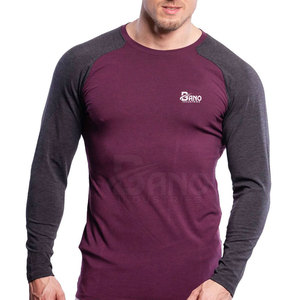 Chemise de fitness de couleur unie durable tricot coton/fibre de bambou à séchage rapide dernière conception pour vêtements de plein air Service OEM disponible - Product Image 1