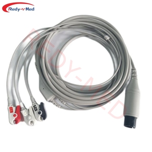 สาย <span class=keywords><strong>ECG</strong></span> แบบชิ้นเดียวใช้กับ Mindray 6Pin ทองสุดสร้างสรรค์3ตะกั่ว5สาย <span class=keywords><strong>ECG</strong></span> - Product Image 4
