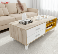 Table basse de salon moderne et contemporaine Essence BL21, fabriquée en Malaisie, en panneaux de particules MDF durables pour villa