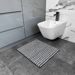 Alfombra de Baño de Microfibra Chenille Gris Oscuro Melody, Antideslizante, Suave, 50x50 cm - Product Image 2