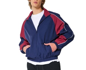 แจ็กเก็ตกันลมฮิปฮอปกันลมสไตล์วินเทจผ้าปะต่อสี - Product Image 2