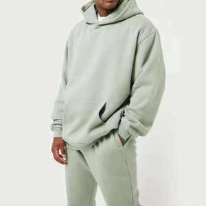 Chándales de hombre de algodón 100% de la mejor calidad, ropa deportiva de lana personalizada, traje de jogging liso, chándal de gran tamaño - Product Image 6