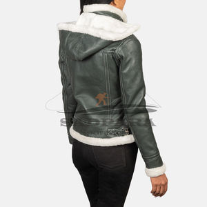 Chaquetas elegantes para mujer, abrigo de motocicleta con solapa de manga larga de cuero genuino Premium, prendas de vestir exteriores de piel de vaca con estilo único para mujer - Product Image 3