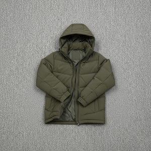 Veste d'hiver pour homme en coton rembourré à capuche, style hip-hop, nouvelle collection 2026, légère, grande taille, couleur unie, personnalisable avec impression sur le devant - Product Image 3