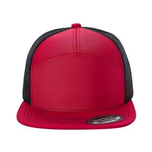 Casquette de camionneur série JL01 rouge et noire en maille unisexe pour adulte, respirante, pour l'extérieur, la plage, le hip-hop, la mode, 56-60 cm, printemps, été, hiver - Product Image 3