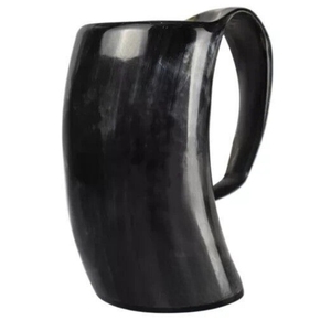 Jarra de cerveza de cuerno de buey vikingo medieval para acampar y fiesta en casa regalo de Navidad para amigos - Product Image 6