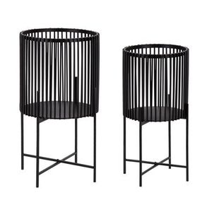 Black Metal Durable Powder Coated Planter Pot Display Rack for Home Indoor Outdoor Use Planter <b>Stand</b> for <b>Planting</b> Elegant Design - Product Image 2