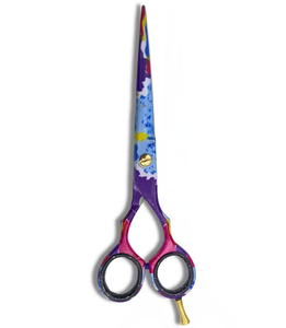 Ciseaux de coiffeur enduits de papier fantaisie ciseaux de coupe de cheveux ciseaux de Salon en acier en métal ciseaux de salon de beauté professionnel - Product Image 6