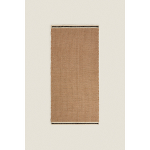 70x150cm Tapis de jute rayé antidérapant Accessoire de décoration pour la maison - Product Image 1