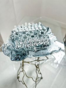 JOOP CUSTOM <b>WOOD</b> AND RESIN CHESS BOARD BOX Chess <b>Game</b> Set Luxury Resin Red Black Chess Piece by Tayyab Handicraft - Product Image 2