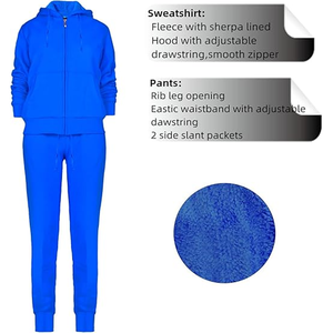 Trajes de chándal con cremallera de cuarto de invierno con logotipos personalizados Sorority azul transpirable impreso chándal OEM/ODM respetuoso con el medio ambiente sólido - Product Image 5