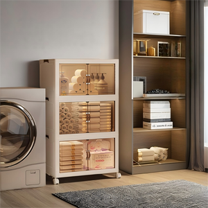 رف تخزين بلاستيكي مستطيل قابل للطي مصنوع من البولي بروبيلين مع ميزات مقاومة للغبار والرطوبة للملابس والألعاب - Product Image 5