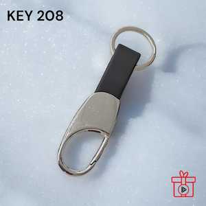 Llaveros de cuero simples y atractivos personalizados con anillo de metal y mosquetón Llaveros y mosquetones promocionales - Product Image 4